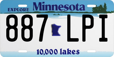 MN license plate 887LPI