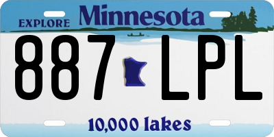MN license plate 887LPL