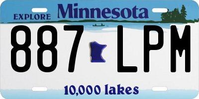 MN license plate 887LPM