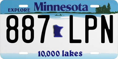 MN license plate 887LPN