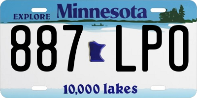 MN license plate 887LPO