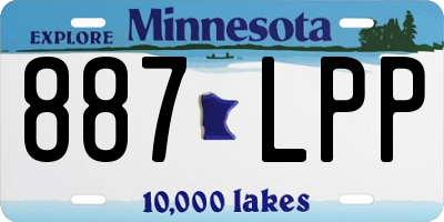 MN license plate 887LPP
