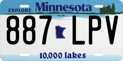 MN license plate 887LPV