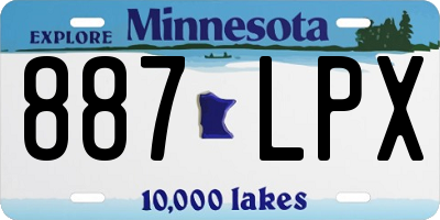 MN license plate 887LPX