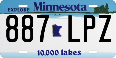 MN license plate 887LPZ