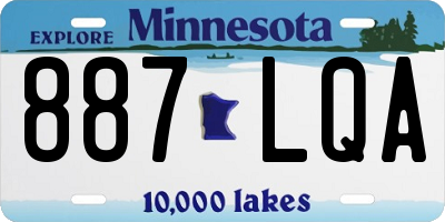 MN license plate 887LQA