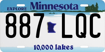 MN license plate 887LQC
