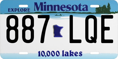 MN license plate 887LQE