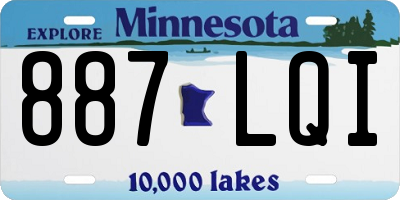 MN license plate 887LQI