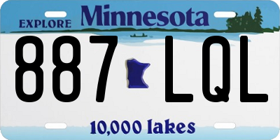MN license plate 887LQL