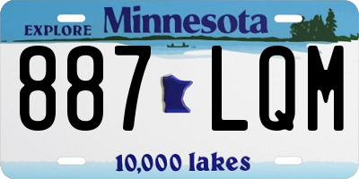 MN license plate 887LQM