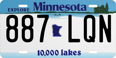 MN license plate 887LQN