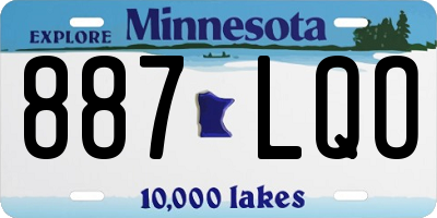 MN license plate 887LQO