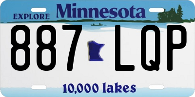 MN license plate 887LQP
