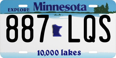 MN license plate 887LQS