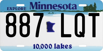 MN license plate 887LQT