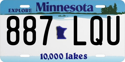 MN license plate 887LQU