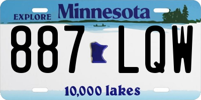 MN license plate 887LQW