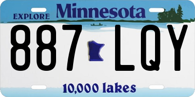 MN license plate 887LQY