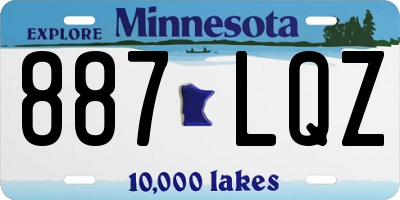 MN license plate 887LQZ