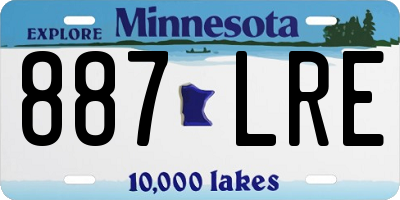 MN license plate 887LRE