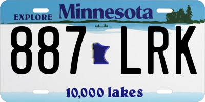 MN license plate 887LRK
