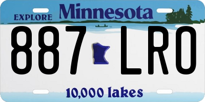 MN license plate 887LRO