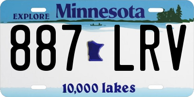 MN license plate 887LRV