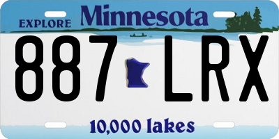 MN license plate 887LRX