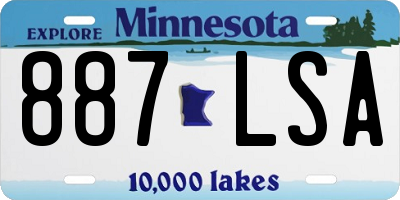 MN license plate 887LSA