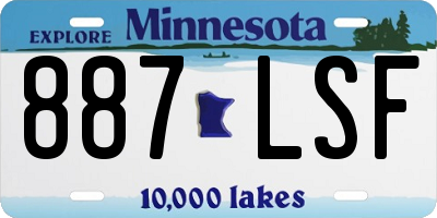 MN license plate 887LSF