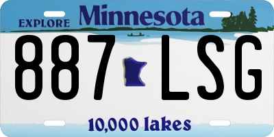MN license plate 887LSG