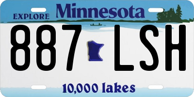 MN license plate 887LSH