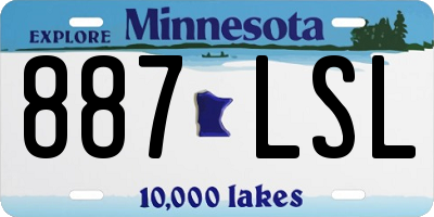 MN license plate 887LSL