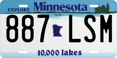 MN license plate 887LSM