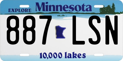 MN license plate 887LSN