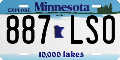 MN license plate 887LSO