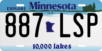 MN license plate 887LSP