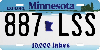 MN license plate 887LSS