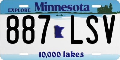 MN license plate 887LSV