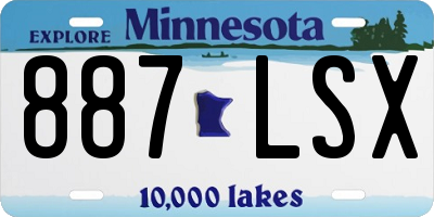 MN license plate 887LSX