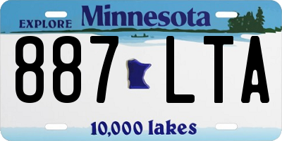 MN license plate 887LTA