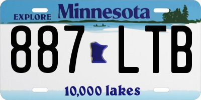 MN license plate 887LTB
