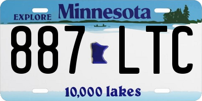MN license plate 887LTC