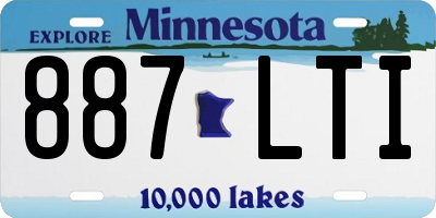 MN license plate 887LTI