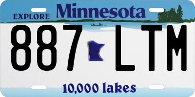 MN license plate 887LTM