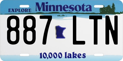 MN license plate 887LTN