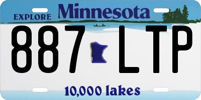 MN license plate 887LTP