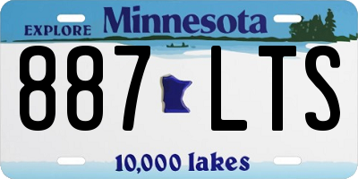 MN license plate 887LTS