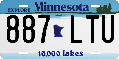 MN license plate 887LTU